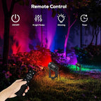 Banord RGBW Color Changing Outdoor Landscape Lighting, 10 Pack Low Voltage LED Outdoor Spotlight with Remote, IP65 Waterproof for Yard, Garden, Lawn - Image 4