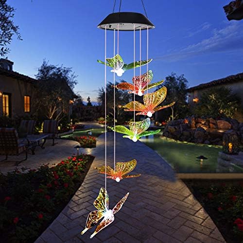 Butterfly Color Changing Solar Wind Chimes Outdoor, for mom, Women,Grandma,Daughter,Aunt,Friend,Wife,Sister.Yard Decor Birthday Gifts,Gardening Gift for Christmas - Image 2