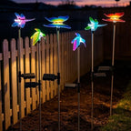 6 Pack Solar Garden Stake Lights Outdoor, Yard Figurine Stake Light, Flower Hummingbird Dragonfly Butterfly for Patio Yard Pathway Decoration (Garden) - Image 6