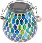 Waterproof Blue Mosaic Solar Jar Light Outdoor Lantern Solar Garden Lamp for Patio and Yard Decorative Jar by Unknown