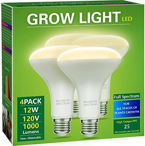 Briignite 4 Pack LED Grow Light Bulb, BR30 Grow Light Bulbs, Full Spectrum by WelcometoBriigniteenjoyyourtimehere