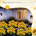 8 Pack Outdoor Solar Sunflower Lights 48 Flowers Fall Garden Decor - Image 4