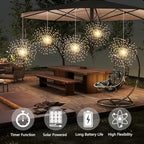 4 Pack 800 LED Solar Starburst Sphere Lights,Firework Light Remote Control - Image 2