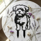 Dog Metal Garden Stake - Weatherproof Dog Silhouette Yard Art, Decorative Outdoor Sign for Lawn & Patio, Heartfelt Gift for Maltipoo Lovers(Jump,14") - Image 3