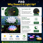 12 PCS Floating Lotus Flower Solar Pool Lights with Lily Pads (Multicolor) - Image 3