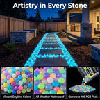 2026 Colorful Glow-in-the-Dark Garden Stones, Night Luminous Pebbles, Rainbow Glowing Stepping Rocks, Outdoor Landscaping Decor, Glowing Gravel for Fish Tank Aquarium Yard Pathway(Green,1000pcs) - Image 6