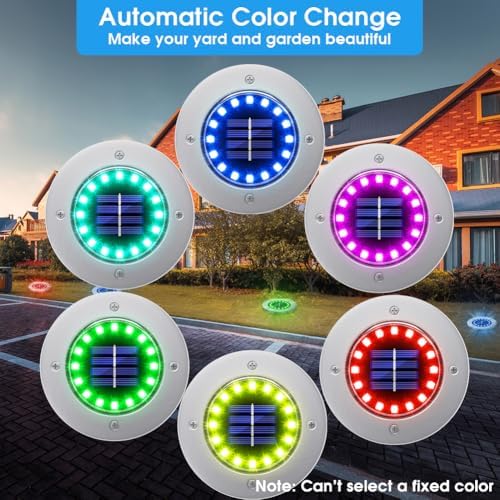 NFESOLAR Solar Ground Lights Outdoor with 16 LEDs Multi-Color for Outdoor - Image 4