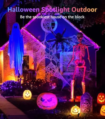 SUNVIE RGBW Halloween Spotlights Outdoor 12W LED Plug in Landscape Lights - Image 2