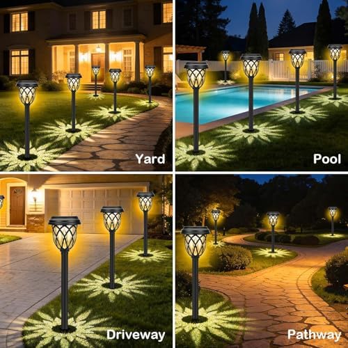 Solar Outdoor Lights, IP65 Waterproof - Bright Solar Garden Lights for Patio, Yard, Driveway Decoration - Image 6