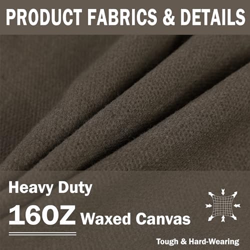 Canvas Tool Storage Bag - Portable Garden Tool Carrying Case with 3 Pockets + 2 Release Buckles, Multi-Purpose 16OZ Waxed Canvas Tool Tote Bag | 11.5"L x 6"W x 7.5"H | Grey - Image 3
