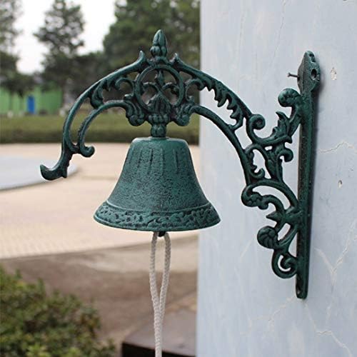 Dinner Bell Outdoor Dinner Bell Made for Ranch House Family Front Door Interior Exterior Décor | Wall Hanging Mount Heavy Cast Solid Iron Decoration Cast Iron Bell - Image 5