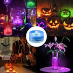 Mini Submersible LED Tea Lights - Waterproof Flameless Led Lights Battery Powered, Small Led Candle Light for Halloween Pumpkin, Vase, Hot Tub, Pool, Party, Lantern, Wedding Decor (Multi-Colored) - Image 4