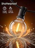25FT G40 LED Globe Outdoor String Lights with 25 Plastic Shatterproof Bulbs - Image 4