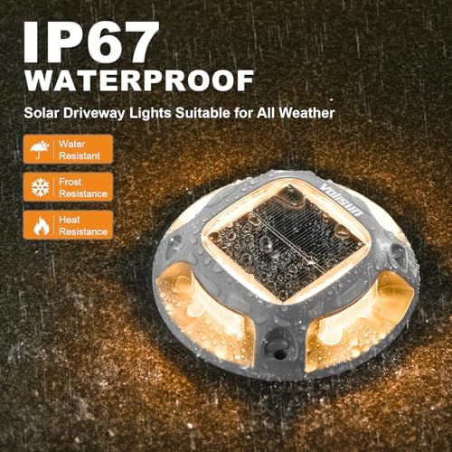 VOLISUN Solar Driveway Marker Lights Dock Marine Led Deck Outdoor 20 Pack - Image 4
