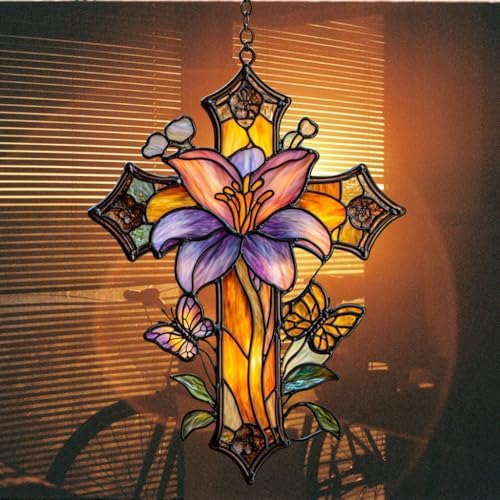 Magnolia Cross Acrylic Suncatcher - Image 7