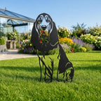 Dog Metal Garden Stake - Weatherproof Dog Silhouette Yard Art, Decorative Outdoor Sign for Lawn & Patio, Heartfelt Gift for Bloodhound Lovers(Sit,14") - Image 2