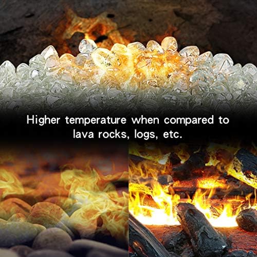 Stanbroil 10-Pound Fire Glass Diamonds 1/2 Inch, Crystal Ice Luster - Image 4