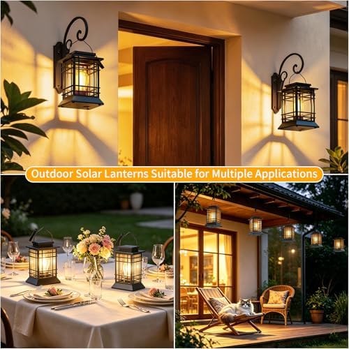 Solar Lanterns Outdoor Waterproof, Hanging Solar Lights for Outside 6 Pack - Image 6