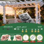 Outdoor-String-Lights with Remote 102FT Waterproof lights for Outside Patio - Image 5
