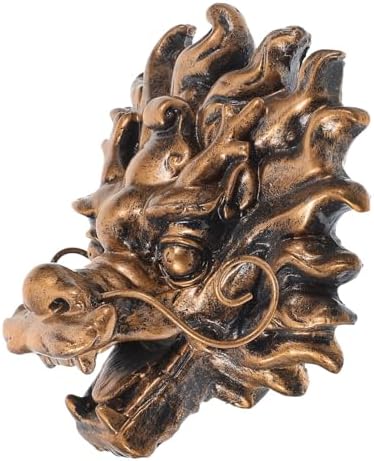 Dragon Head Fountain Decor Resin Wall Mount for Outdoor Villa by VICASKY