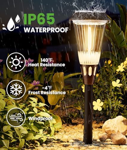 BITPOTT Solar Garden Lighting, 6 Pack, 2 Color Modes, IP65 - Image 5