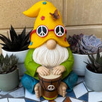 Mood Lab Garden Gnome - Hippie Drummer Gnome Figurine - 9.1 Inch Tall Funny Lawn Statue - for Outdoor or House Decor - Image 3
