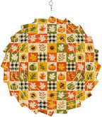 12 Inch Thanksgiving Wind Spinner for Yard and Garden, Fall Pumpkin Sunflower Maple Leaves Plaid Hanging Ornaments Outdoor 3D Kinetic Wind Sculpture Spinners Indoor Outdoor Patio Décor Ornaments Gift by Unknown