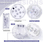 Mudder 24 Pack Submersible LED Lights with Remote 2.8" Hot Tub Lights Waterproof Pool Underwater LED Light Battery Operated Bathtub Lamp 16 Color Changing Lamp for Pool Pond Vase Aquarium Decoration - Image 2