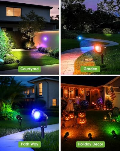 Halloween RGBW Spotlight Outdoor with APP & Remote Control, 4 Pack - Image 7