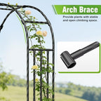 Garden Arbor - 7.9x3.9ft PE+Metal Garden Arch Trellis for Climbing Plants, Wide Sturdy Garden Arch, Ideal for Vines, Weddings, Halloween, Christmas & Outdoor Decor (Black) - Image 3