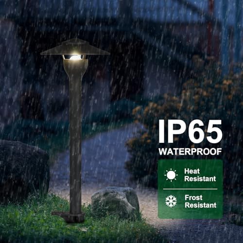 Low Voltage Pathway Lights LED Landscape Lights, 4.5W 12V AC/DC, 3000K Warm White, Cast-Aluminum, IP65 Waterproof, ETL Listed, for Yard, Walkway, Garden, 6 Pack - Image 3