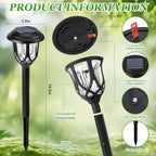 Tuanse 20 Pcs Solar Outdoor Garden Pathway LED Lights Bulk, Warm Light - Image 2