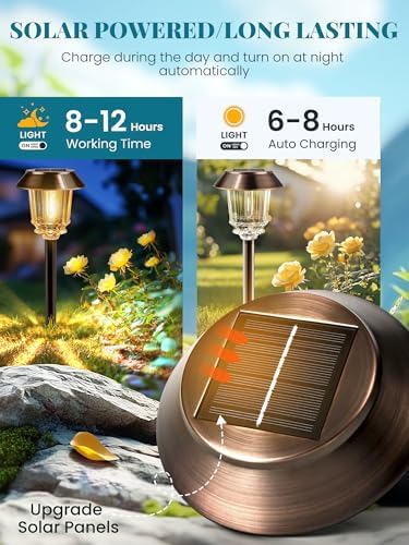 Solar Lights Outdoor Waterproof, 10-40 LM Dimmable Glass and Metal - Image 7