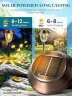 Solar Lights Outdoor Waterproof, 10-40 LM Dimmable Glass and Metal - Image 7