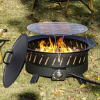 EcoNook 24 inch Portable Propane Fire Pits with Grill - Image 6