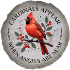 Magnolia Garden 10-Inch Cardinals Appear When Angels are Near Decorative Stepping Stone – Red Bird Memorial Resin Garden Tile – Sympathy & Bereavement Outdoor Accent by DicksonsGifts