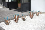 Homight Metal Agave Plants Outdoor Decor Mexican Yard Art Plants Garden Decor for Outside Metal Art Flowers Gifts for Butterflies Bees Birds for Gifts (1big&1small) - Image 3
