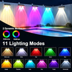 12 Pack Solar Fence Lights, 2 Color Changing & 11 Fixed Color - Image 2