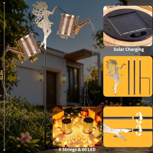 Solar Watering Can Lights, Solar Lights Outdoor Decor, Garden Decor Lights - Image 2