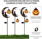 Halloween Solar LED Garden Stake Light Black Cat Jack-O-Lantern - Image 3
