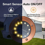 Outdoor In-Ground Lights Solar Disc Lights Outdoor Solar Garden Lights - Image 6