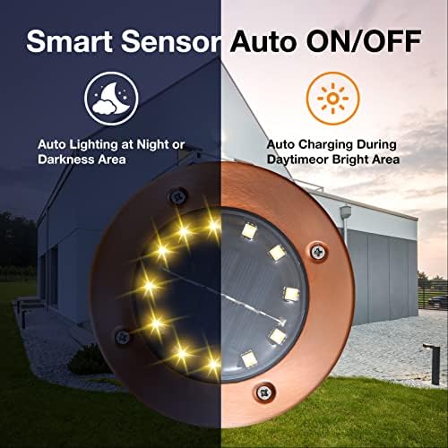 Outdoor In-Ground Lights Solar Disc Lights Outdoor Solar Garden Lights - Image 6