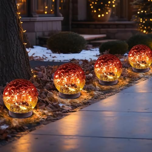 Solar Globe Lights Outdoor Waterproof-Solar Balls-Solar Garden Lights Orbs by MLKNK