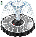 SZMP Solar Fountain, Works in Cloudy with 2000mAh Battery Backup, Glass Solar Powered Bird Bath Fountain with Smart Status Indicators, 3.5W, 8 Nozzles, for Garden, Outdoor (White) by SZMP