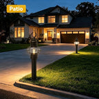 Kalium Outdoor Post Light Hard Wired, Matte Black Lamp Post Light Fixture with Seeded Glass,19" Waterproof Outside Column Lantern for Yard Driveway Patio Garden Walkway Landscape E26 Base Max 60 - Image 3