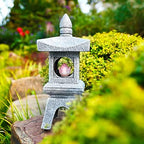 12.2''H Zen Pagoda Garden Statue with Solar Lotus Lights,Large Pagoda Asian Lantern Outdoor Decorations Japanese Temple Pagoda Lamp Patio Lawn Yard Porch Pool Pond Decor,Christmas Ornament Gift - Image 5