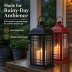Wallsky Lanterns Decorative Indoor with LED Flickering Flameless Candles - Image 4