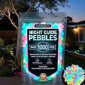 Colorful Glow-in-the-Dark Garden Stones | Solar Powered Luminous Pebbles for Outdoor Walkway, Aquarium & Yard Decor (Muticolor, 1000) by Unknown