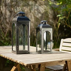 Bdor 20 Inch Outdoor Indoor Lantern Decor Black Metal Candle Lantern 1 Pack - Image 6