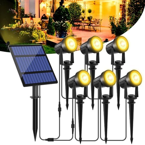 T-SUNUS Solar Landscape Spotlights 6-in-1 Warm White 3000K Outdoor Garden by T-SUNUSLighting